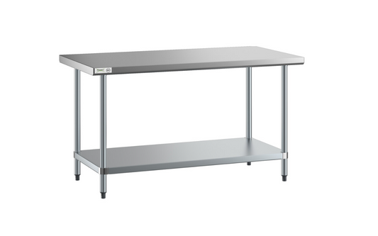 30" Deep Stainless Steel Table with shelf - scratch and dent
