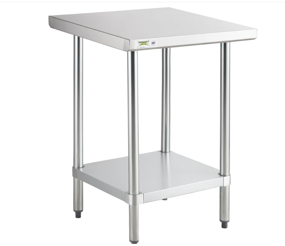 24" Deep Stainless Steel Tables - Choose Your Width!