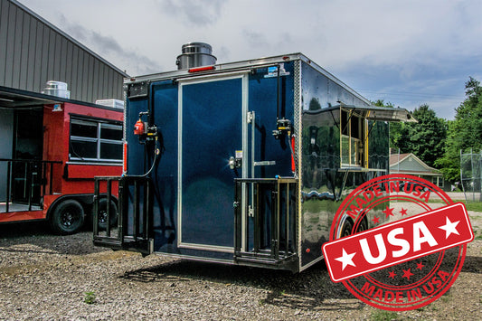8.5x18 Loaded Food Trailer - Indigo Blue